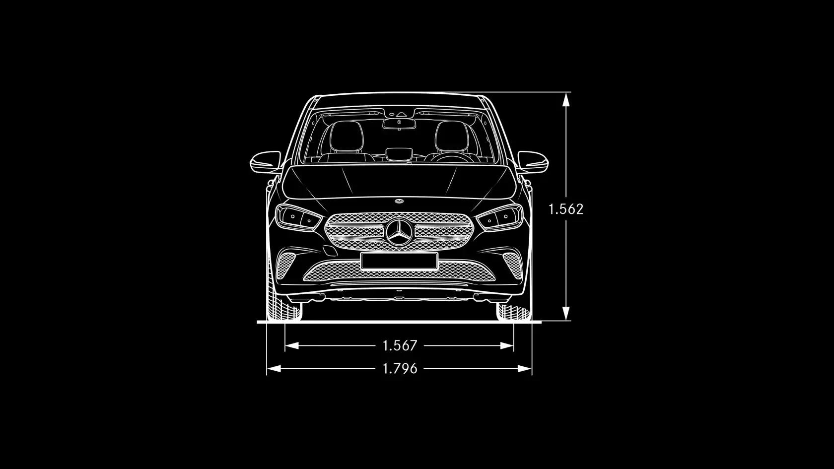 Технічні характеристики Mercedes-Benz B-class Хетчбек Габарити #1