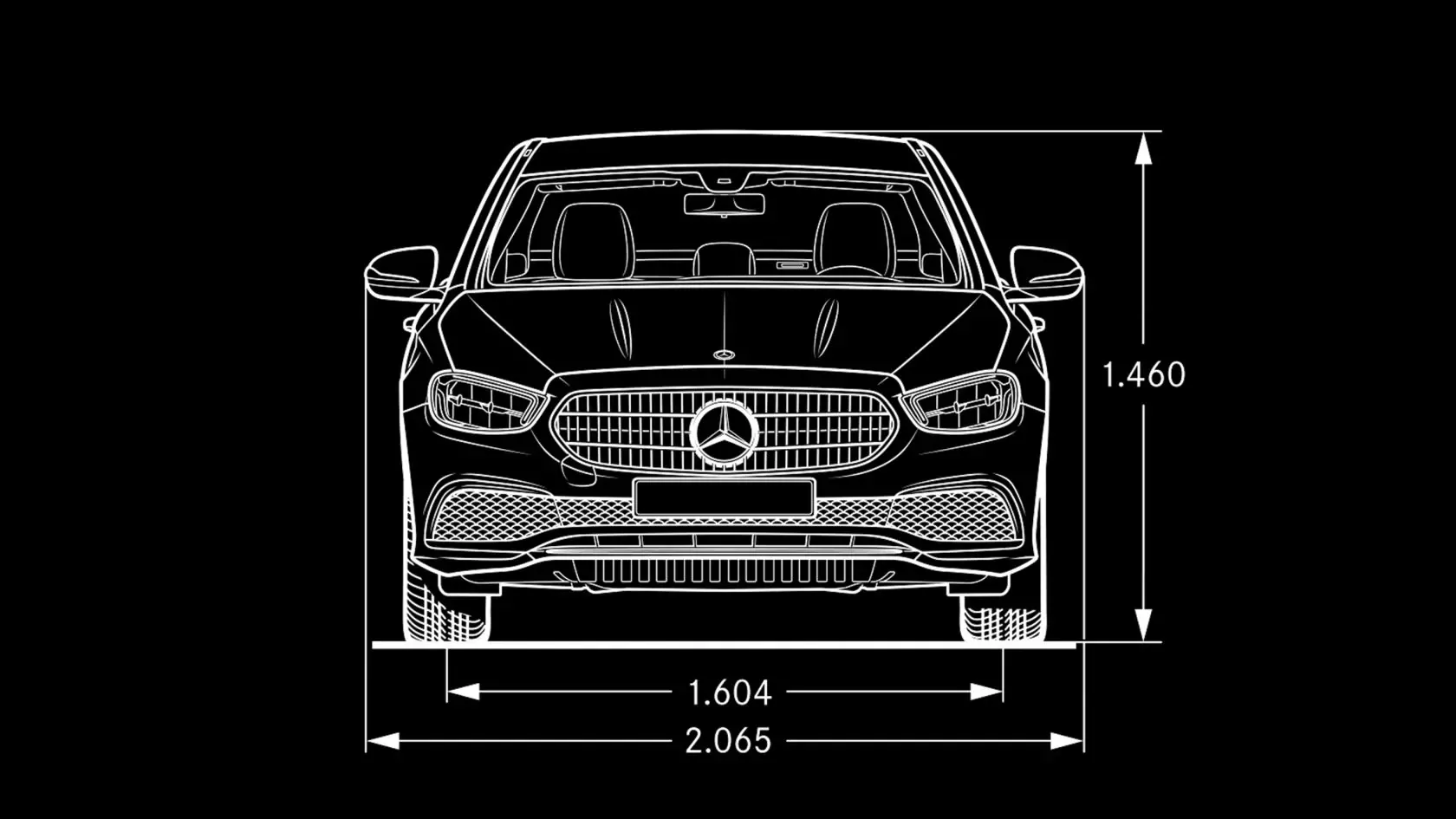 Технические характеристики Mercedes-Benz E-Class Седан Габариты #1