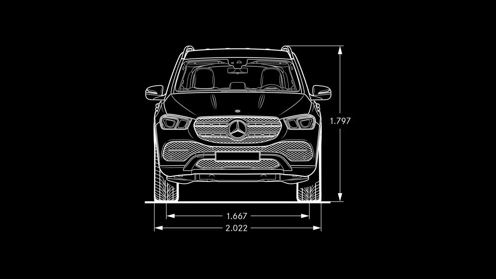 Технические характеристики Mercedes-Benz GLE SUV Габариты Mercedes-Benz GLE #1