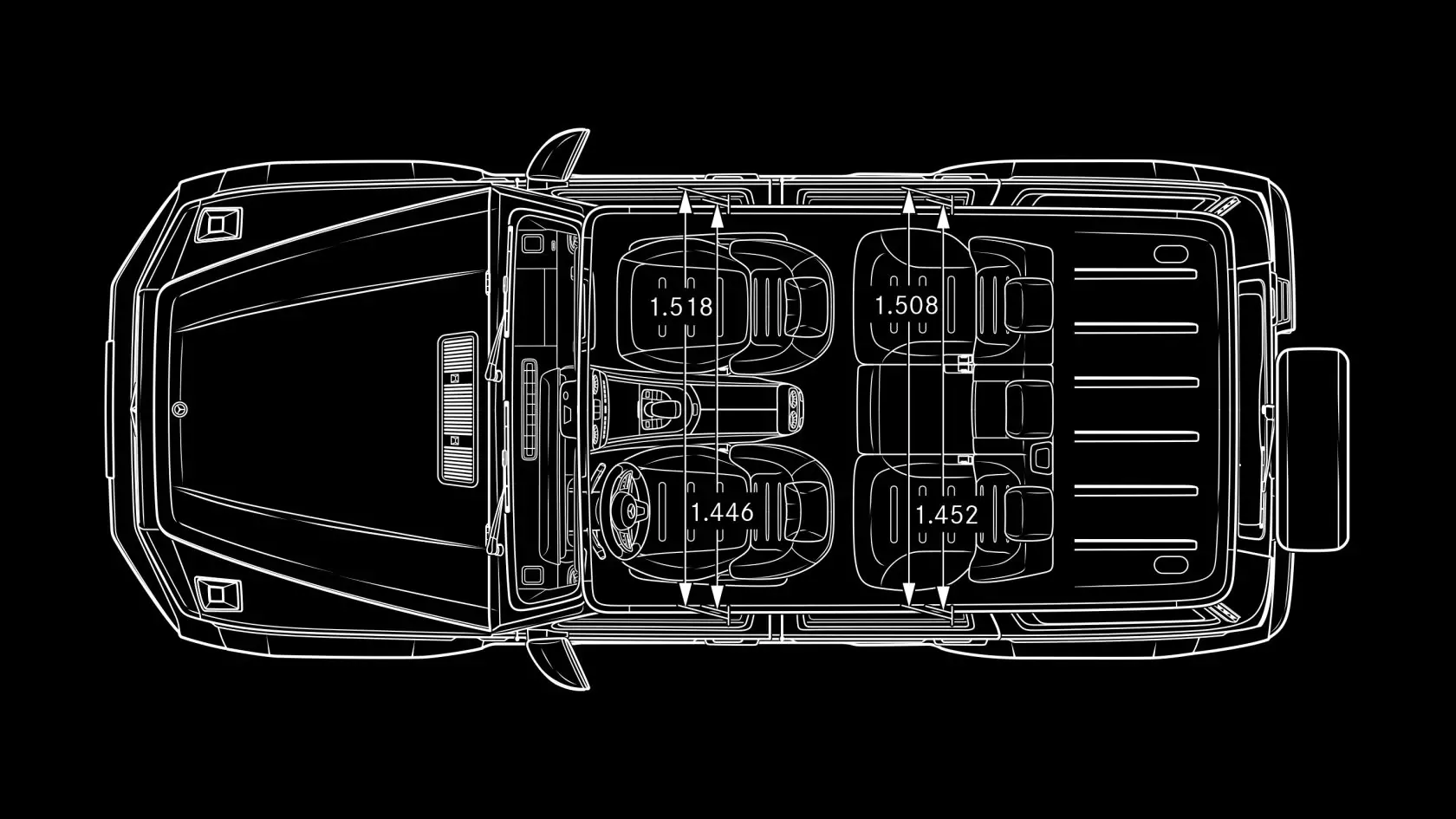 Технические характеристики Mercedes-Benz G-class Габариты Мерседес G-класса #4