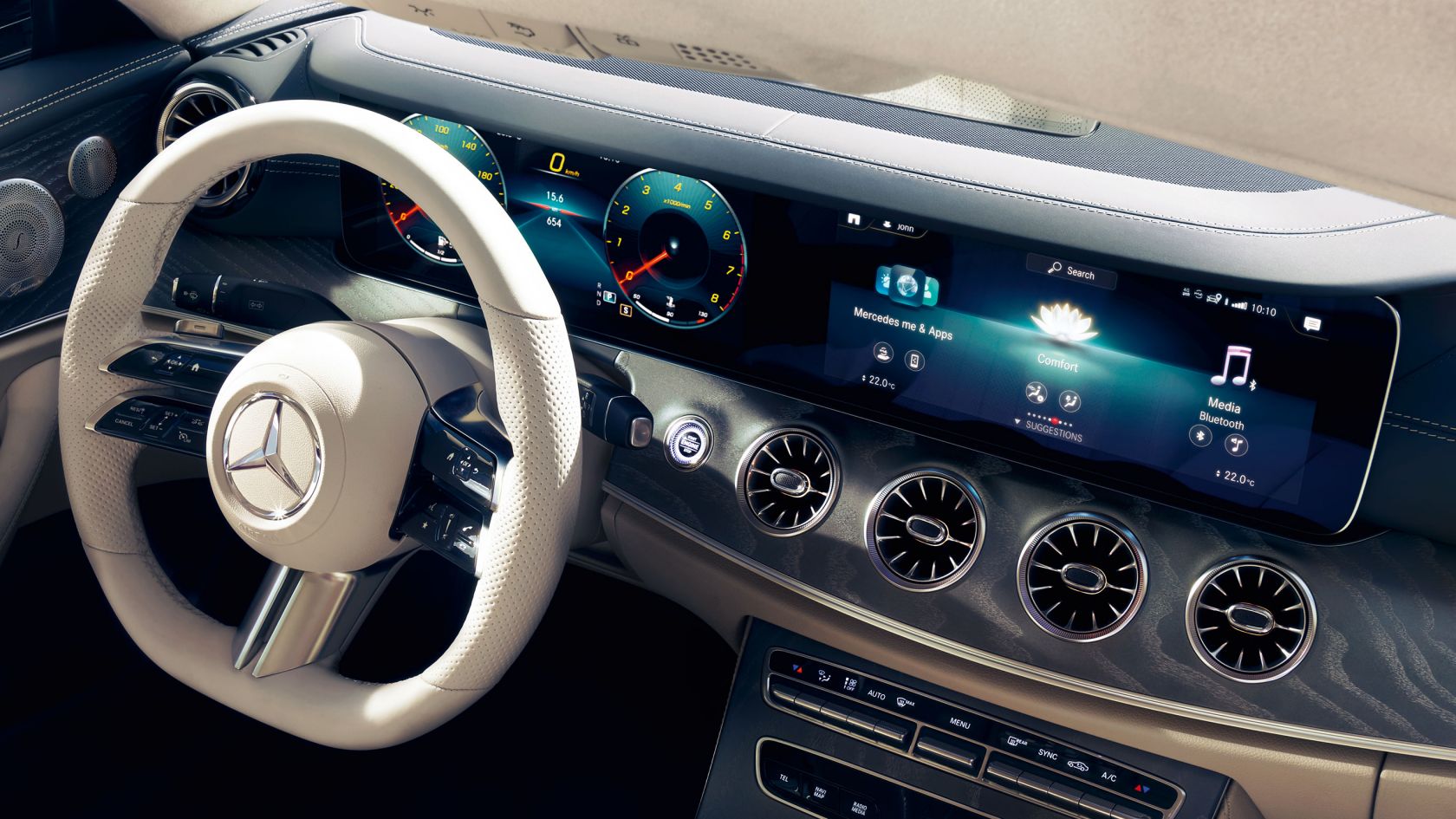Комфорт Mercedes-Benz E-class Купе Цифровая передняя панель #1