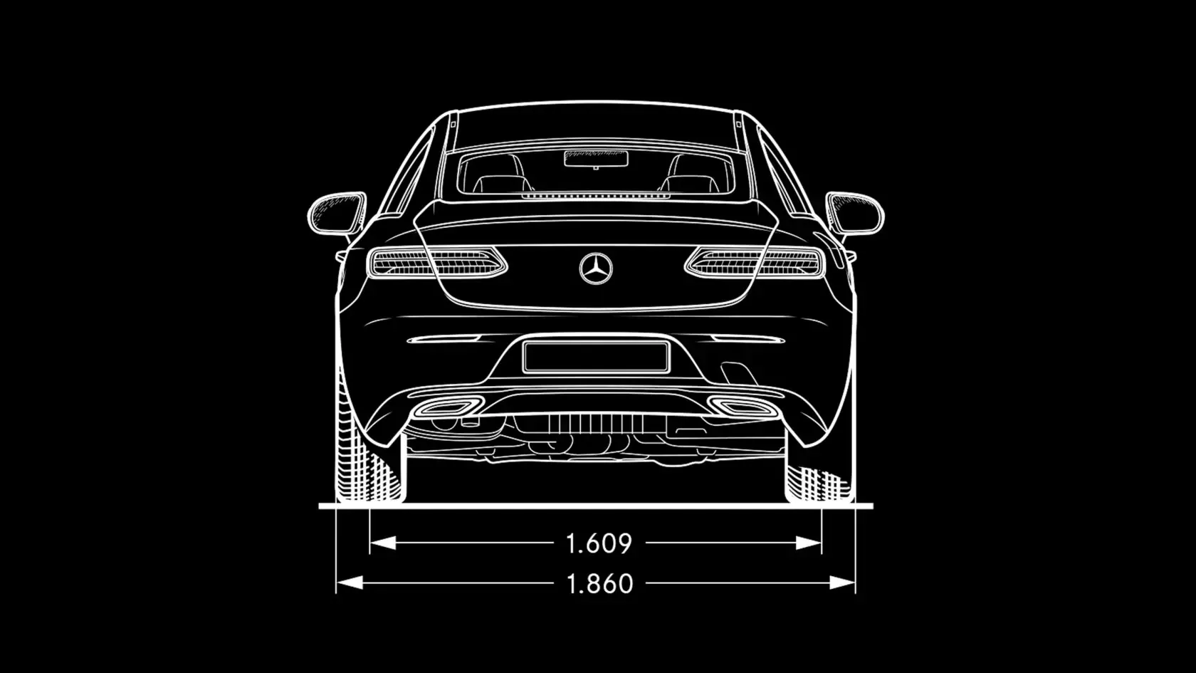 Технические характеристики Mercedes-Benz E-class Купе Габариты #3