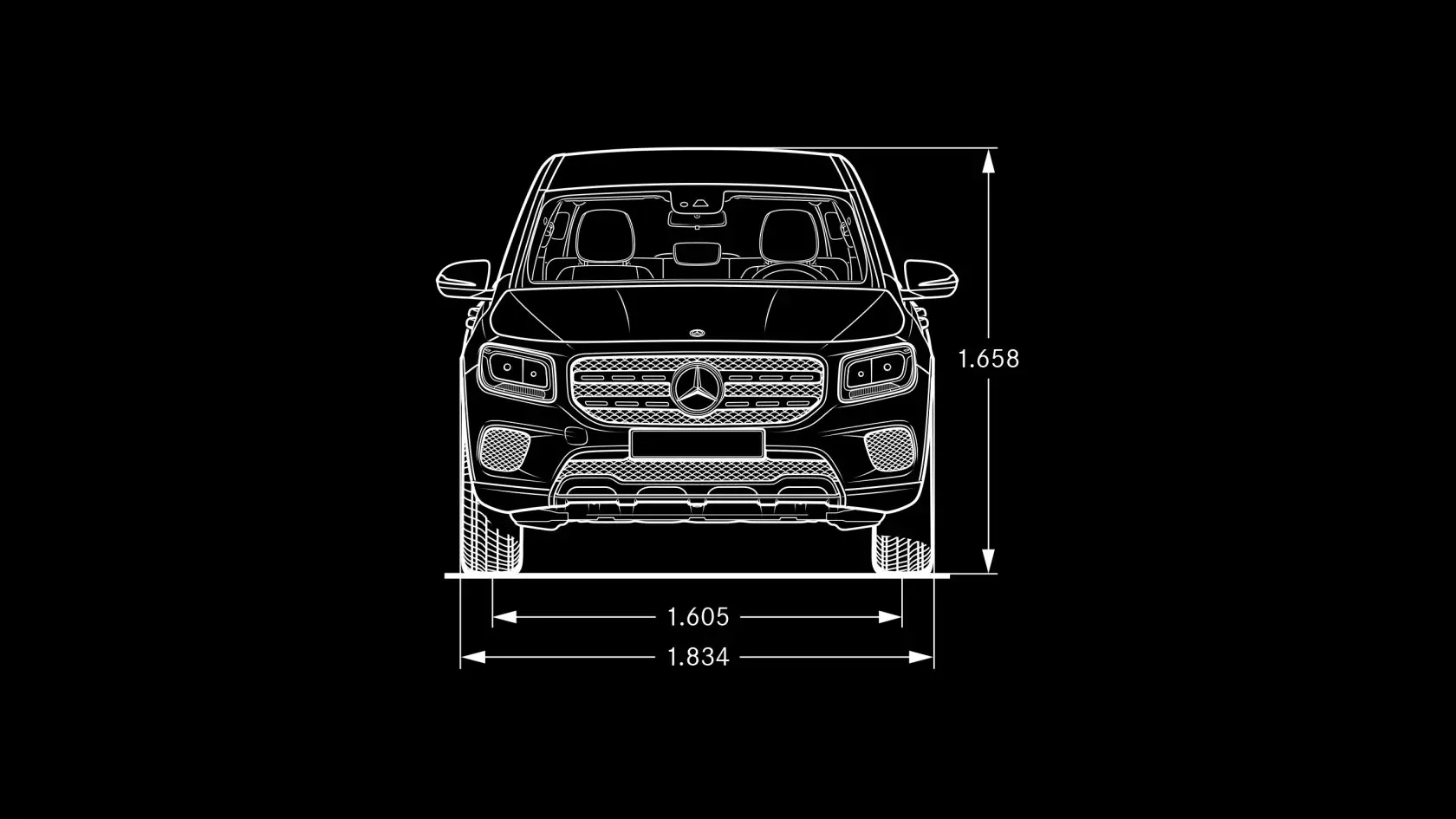 Технічні характеристики Mercedes-Benz GLB Габарити #2