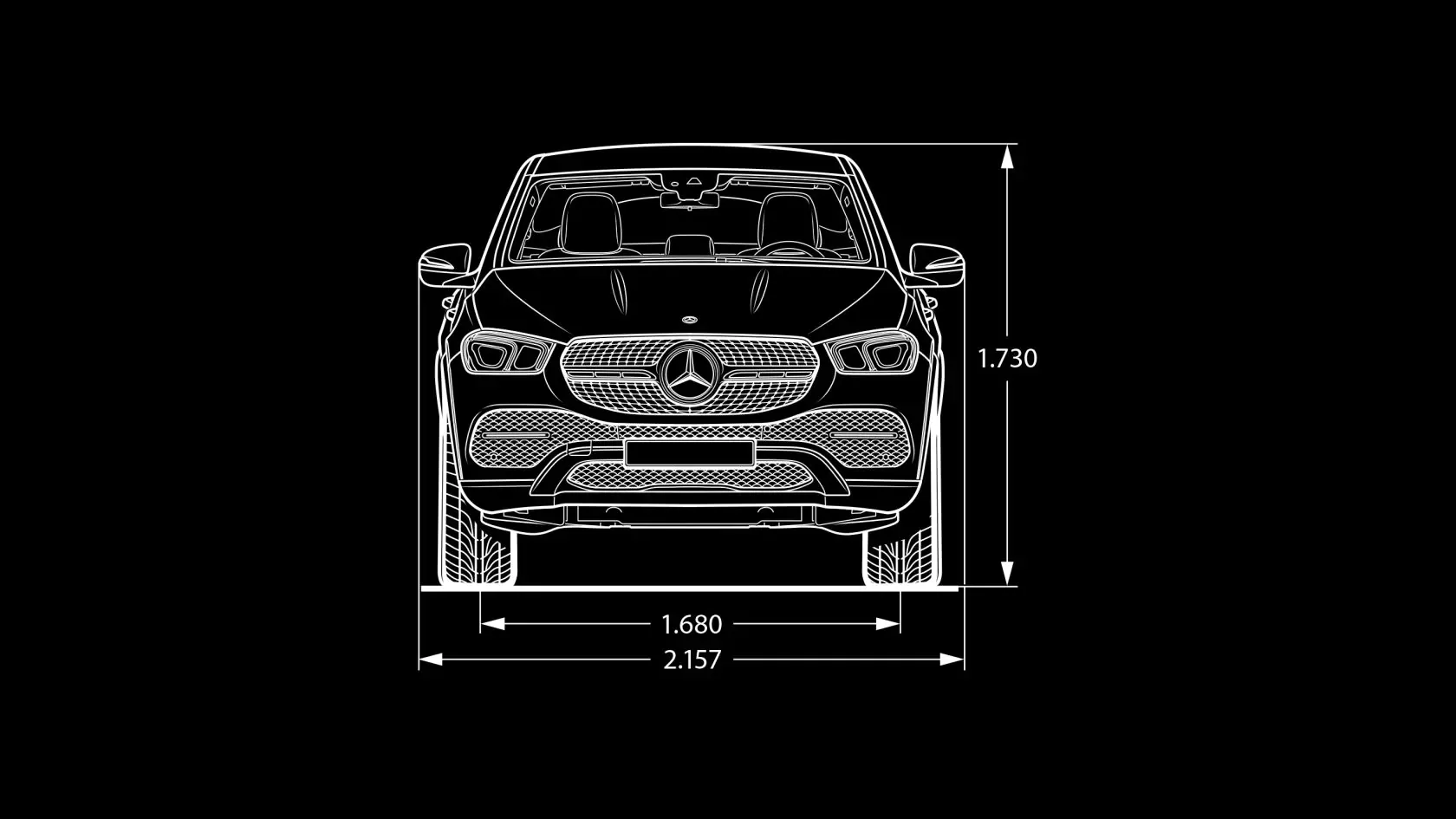 Технічні характеристики Mercedes-Benz GLE Купе Габарити #3