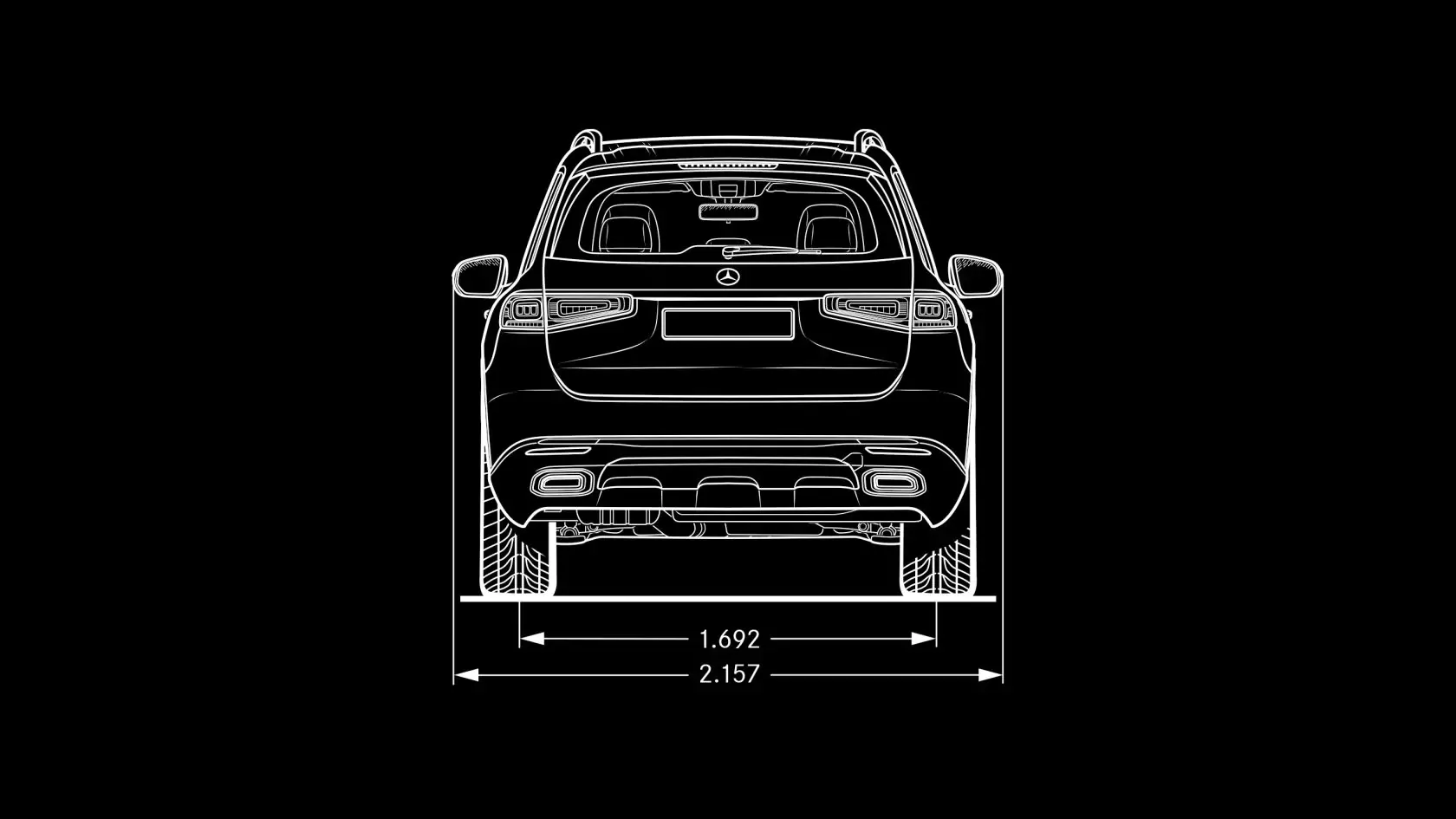 Технические характеристики Mercedes-Benz GLS Габариты #1