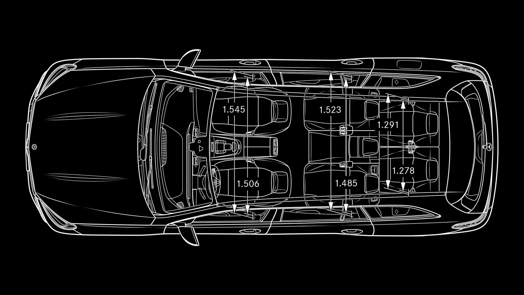 Технічні характеристики Mercedes-Benz GLS Габарити #3