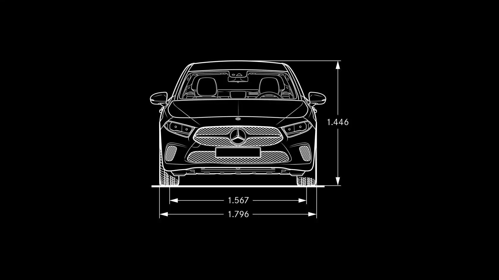 Технические характеристики Mercedes-Benz A-class Седан Габариты #4