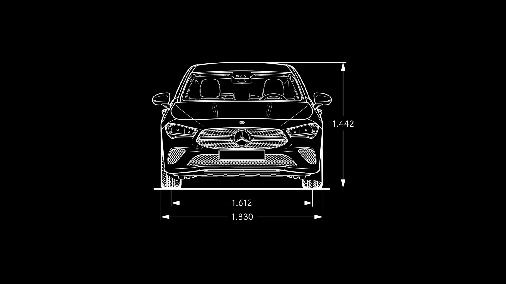 Технічні характеристики Mercedes-Benz CLA Shooting Brake Габарити Mercedes-AMG CLA Shooting Brake #2
