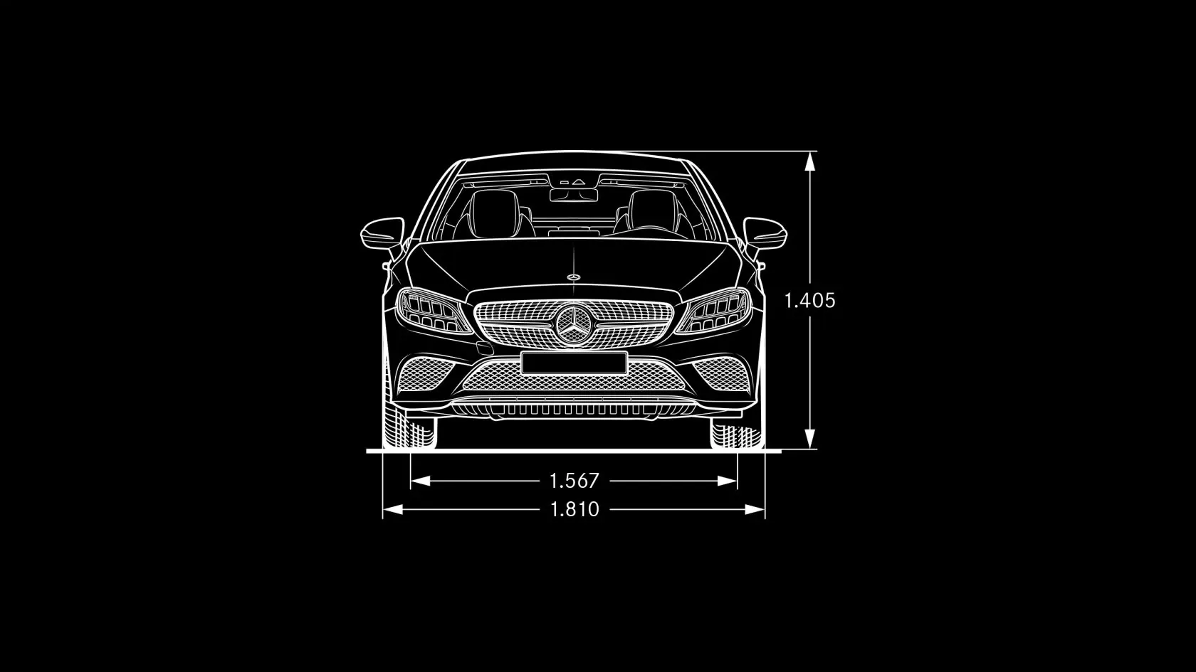 Технічні характеристики Mercedes-Benz C-class Купе Габарити #3