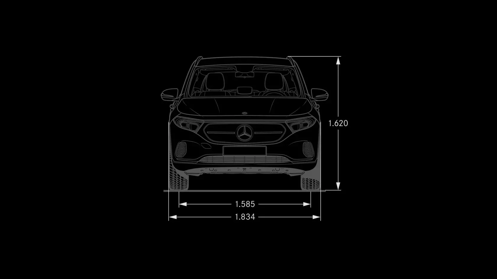 Технічні характеристики Mercedes-EQ EQA Габарити #4