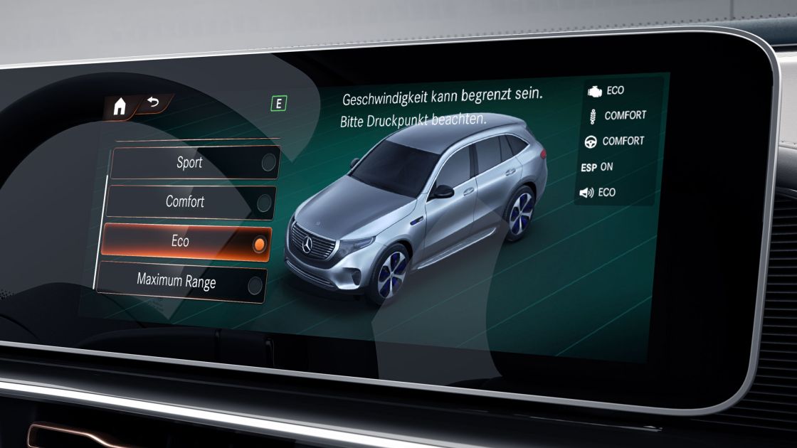 Зарядка и запас хода Mercedes-EQ EQC Интеллектуальное управление энергией #3