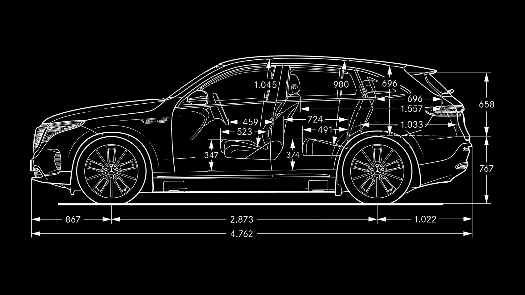 Технические характеристики Mercedes-EQ EQC Габариты #4