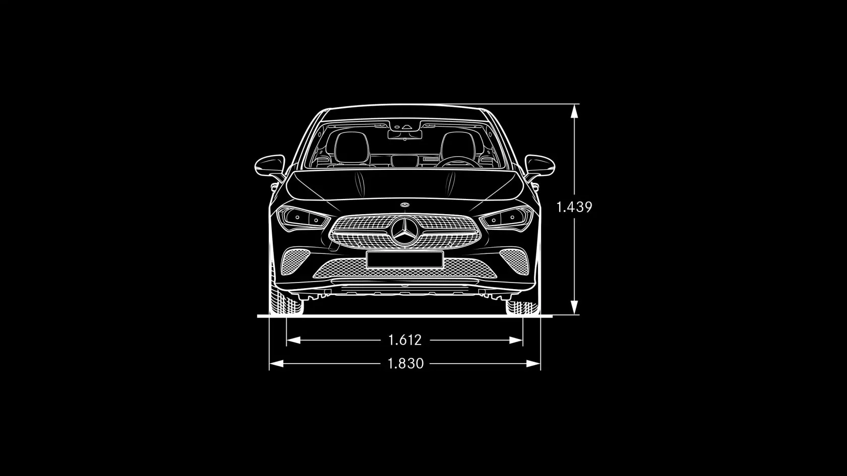 Технические характеристики Mercedes-Benz CLA Купе Габариты #2