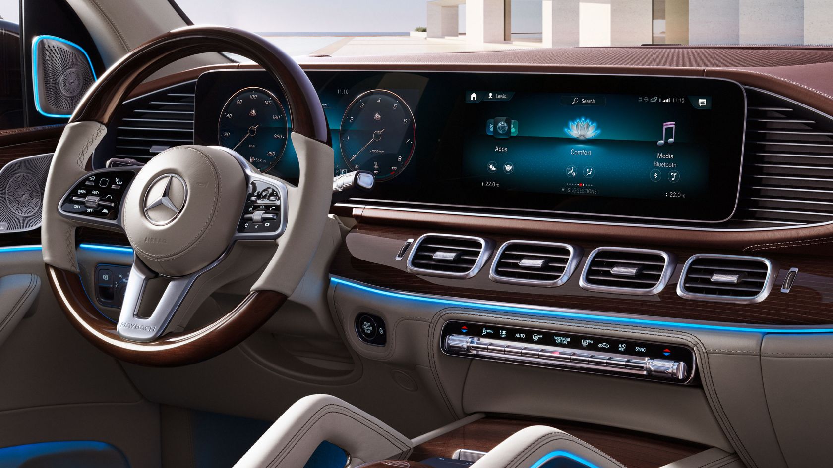 Комфорт Mercedes-Maybach GLS Цифрова передня панель і MBUX #2