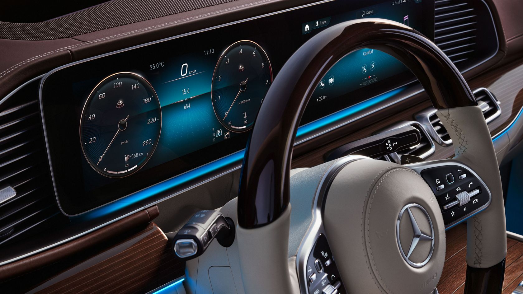 Комфорт Mercedes-Maybach GLS Цифровая передняя панель и MBUX #1