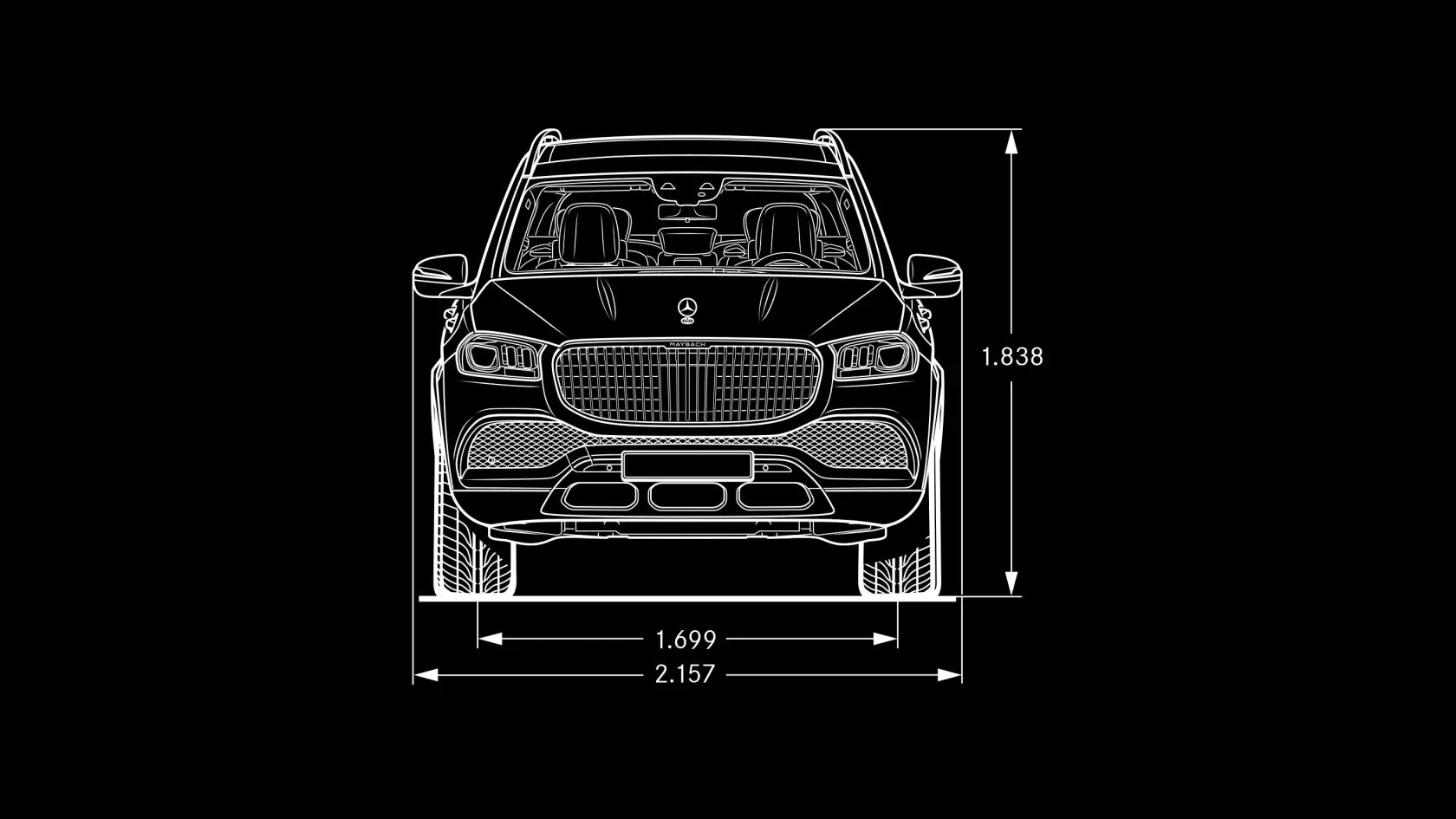 Технические характеристики Mercedes-Maybach GLS Габаритные размеры #1