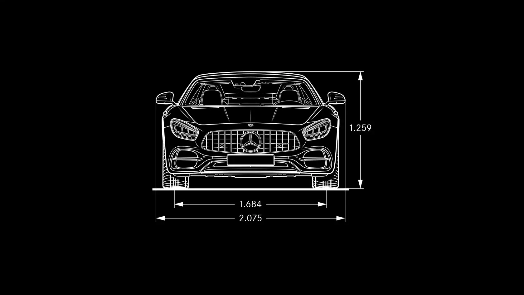 Технічні характеристики Mercedes-AMG GT Roadster Габарити #2