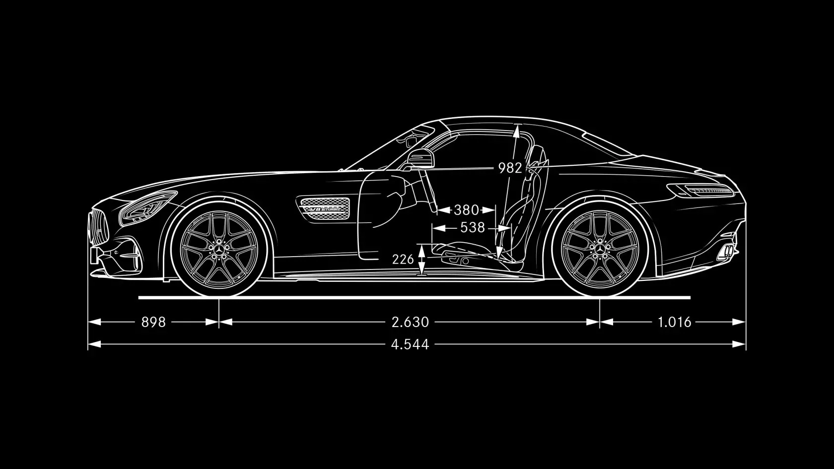 Технические характеристики Mercedes-AMG GT Roadster Габариты #4